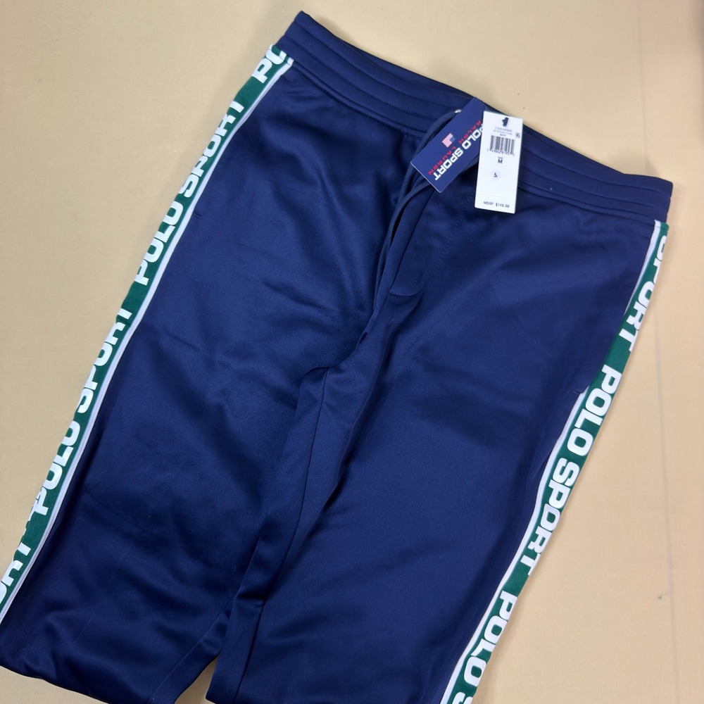 Polo Sport Ralph Lauren Track Pants Mens Size M Navy Blue New Performance Jogger